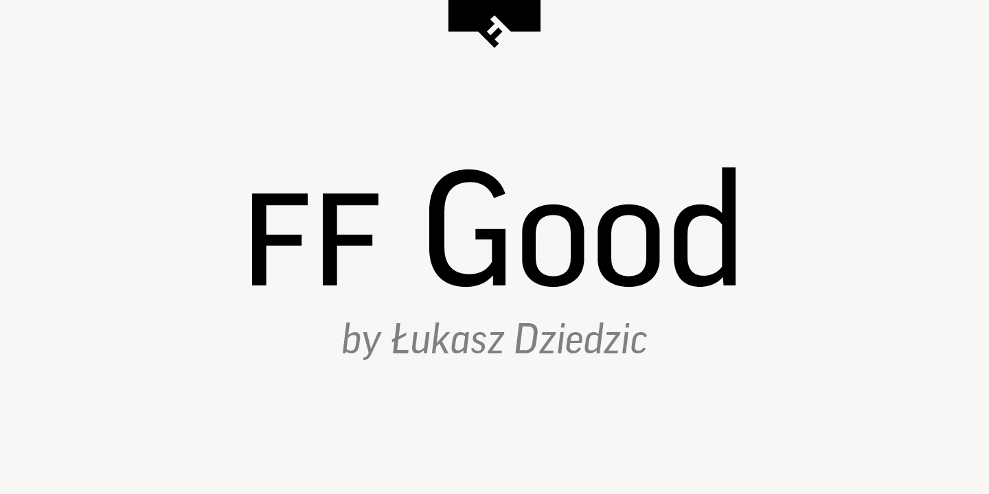 Ejemplo de fuente FF Good Pro Extended Black Italic